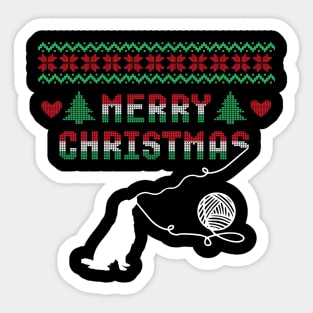 Golden Retriever Stitch Christmas Shirt Sticker